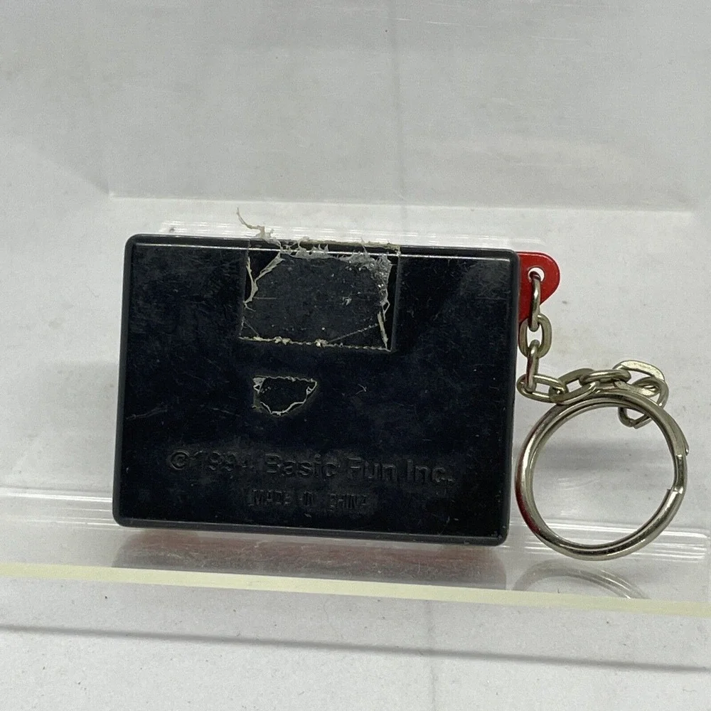 Vintage 1994 Etch A Sketch Keychain Mini Basic Fun Inc Red Toy Collectible